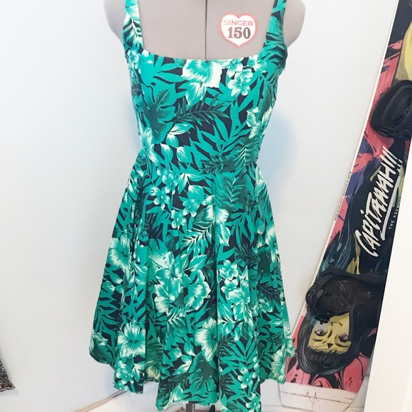 Zara - Floral Fit And Flare Dress - Picture 3 of 6